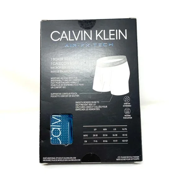 Calvin Klein Boxer Brief Blue Mesh Air Fx Tech Moisture Wicking NB2754460 - Picture 4 of 6